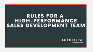 Sales development team